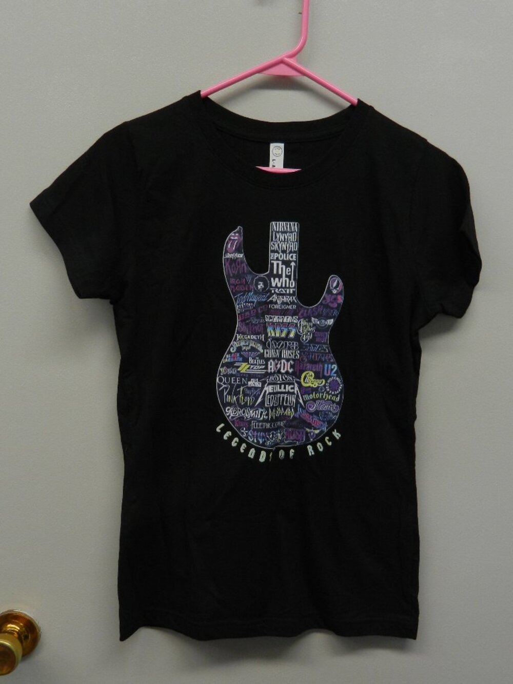 Legends of Rock T-Shirt Ladies size M Kiss AC/DC Queen Metallica Heart Styx more